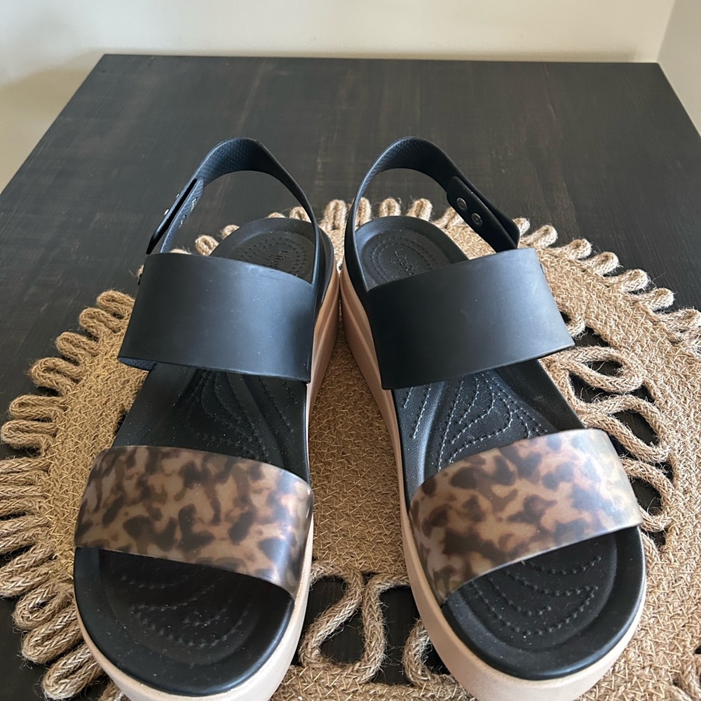 CROCS Black and Brown Sandals